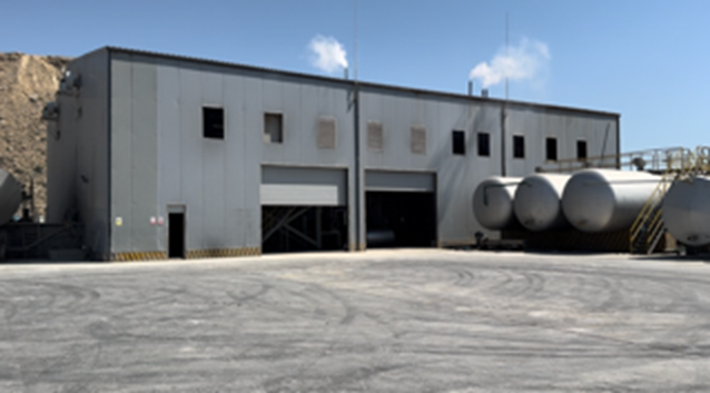 Exterior of the oil and synthetic oil based cuttings treatment facility