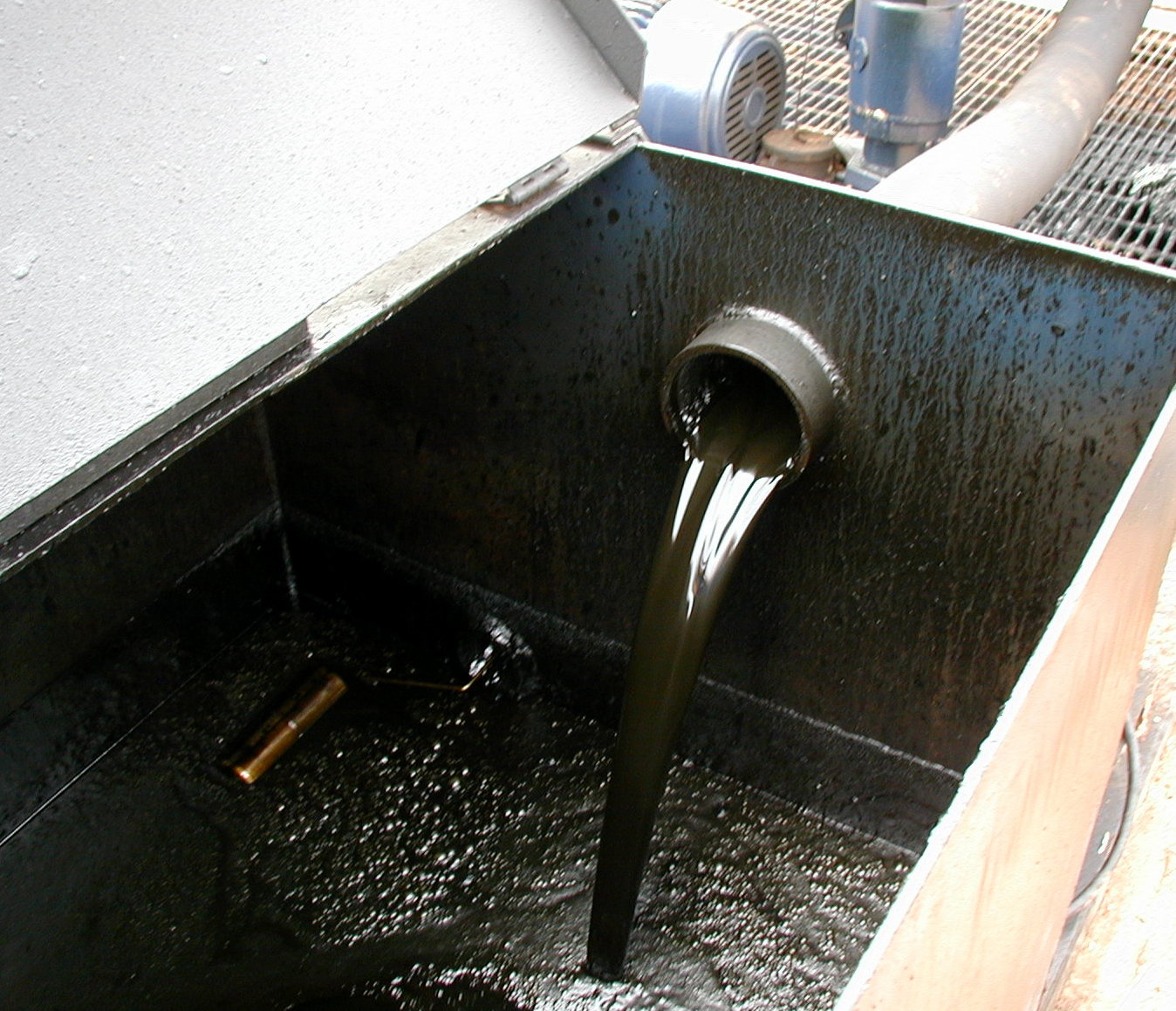 Recovered oil phase leaving the HydroPure sludge treatment process
