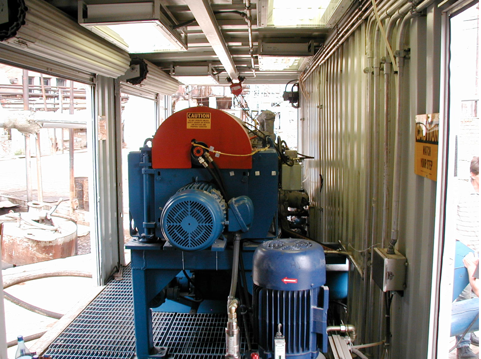 Containerized sludge-processing system used by SOTEM Romania